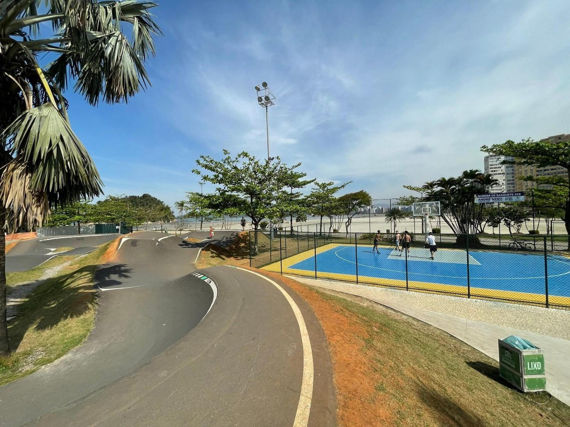 Ap Pe Na Areia Vista Parcial Mar Daire Santos  Dış mekan fotoğraf