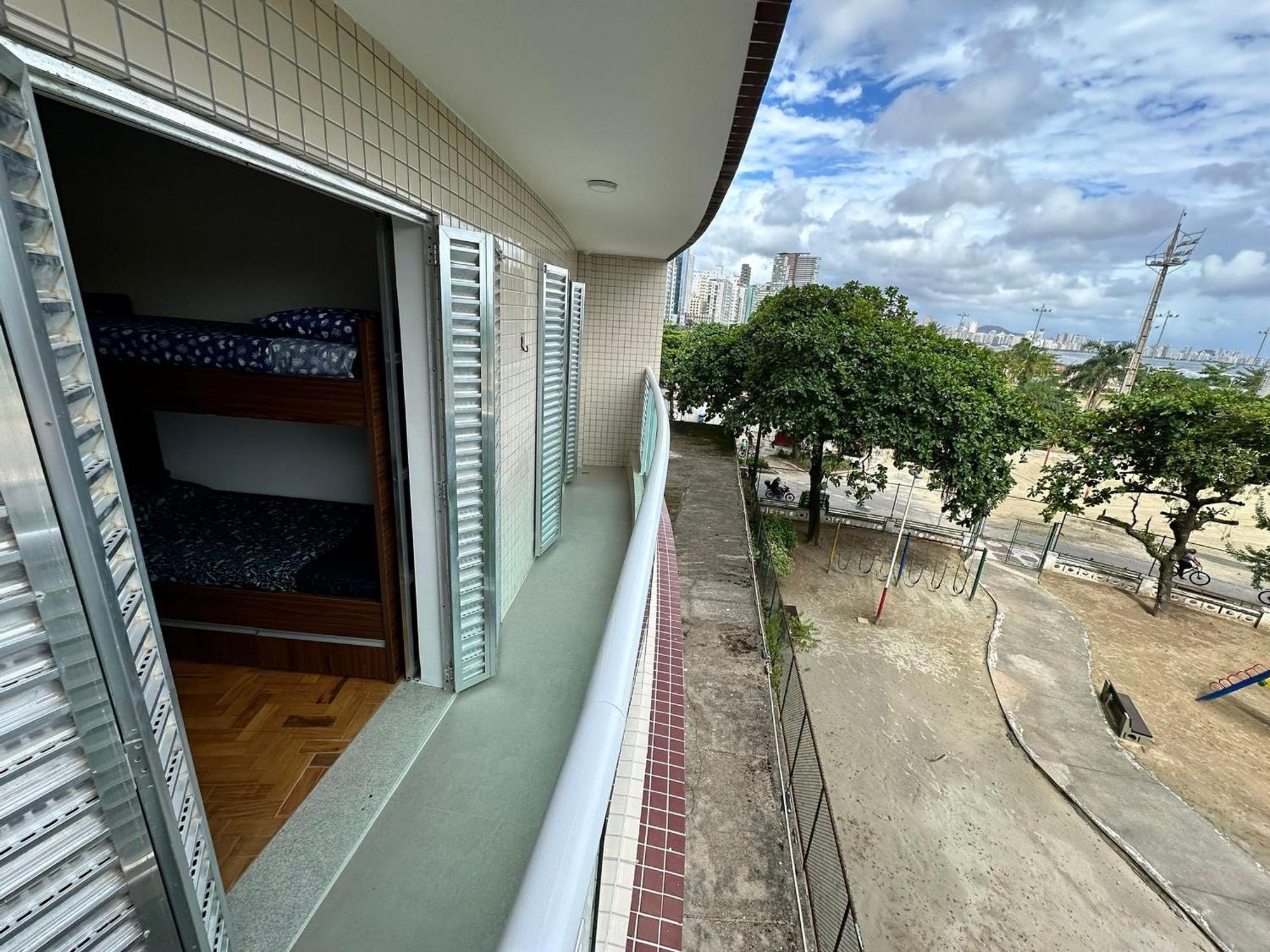 Ap Pe Na Areia Vista Parcial Mar Daire Santos  Dış mekan fotoğraf